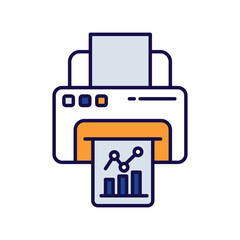 printer icon with white background vector stock illustration