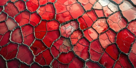 Red Salt Flats: A Textured Landscape