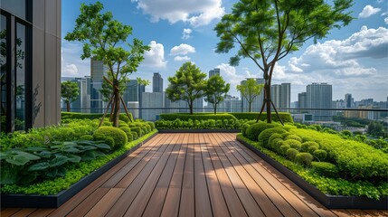 Naklejka premium park in the city