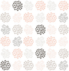 北欧風の花のシームレスパターン