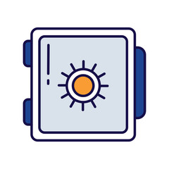 locker icon with white background vector stock illustration