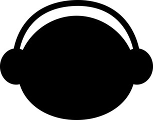 Snowman head silhouette vector