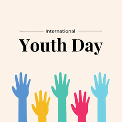 Obraz premium Beige Simple International Youth Day 