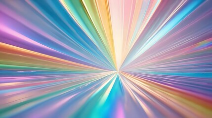 Obraz premium abstract prism light rainbow reflection background with vibrant holographic pastel colors, creating stunning and dreamy visual effect, digital art, fashion design, shiny flare glossy texture