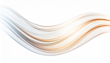 抽象的 デザイン 曲線 フロー 光の軌跡 シンプル 白背景 クリーン ミニマル 青 光線 躍動感 クリエイティブ モダン 柔らかさ 細い線 流動性 エレガント 輝き 軽やか ソフト