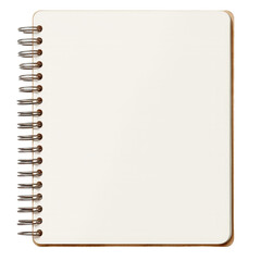 Blank spiral notebook in simple cartoon style for nursery decoration clipart on transparent background