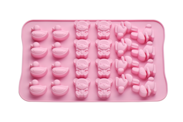 Silicone mold for baking or crafting on a white background