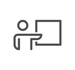 Office related icon outline and linear vector.	
