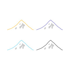 HIGH MOUNTAINS RESORT PEAK ADVENTURE TRAVEL SIGN SYMBOL CLIPART LOGO