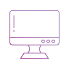 moniter screen icon with white background vector stock illustration
