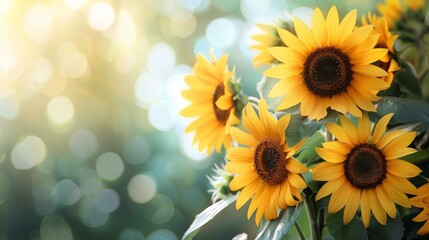 Obraz premium sunflowers in the garden