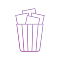 trash icon with white background vector stock illustration