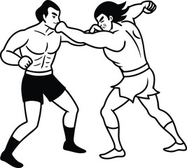 silhouette of a boxer