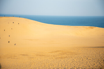 鳥取砂丘の美しい風景Beautiful scenery of Tottori Sand Dunes in Japan
