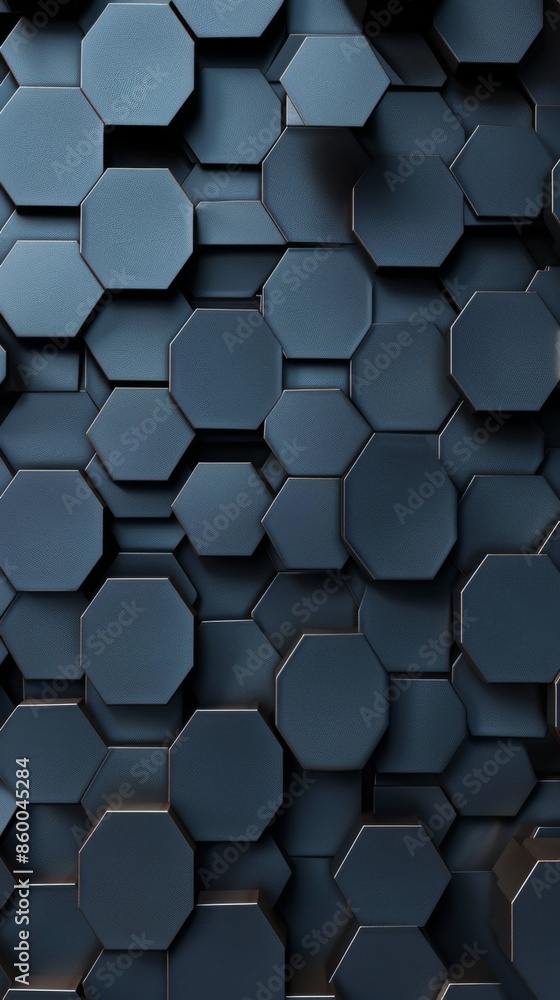 Poster geometric elegance. hexagonal pattern texture