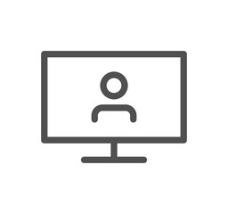 Business people related icon outline and linear vector.	
