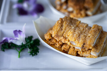 chop with herbs and spices