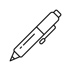 fountain pen icon with white background vector stock illustration