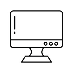 moniter screen icon with white background vector stock illustration