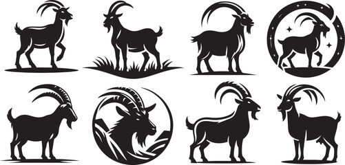 Goat Silhouette Icon Vector illustration