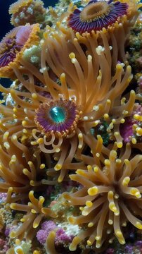 anemone under sea