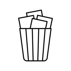 trash icon with white background vector stock illustration