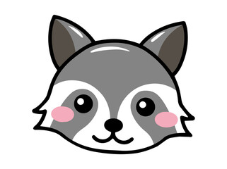 Weasel Animal Head Cartoon Illustration