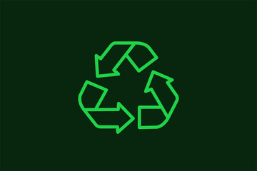 recycling illustration in flat style design. Vector illustration.