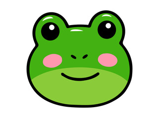 Frog Animal Head Cartoon Illustration