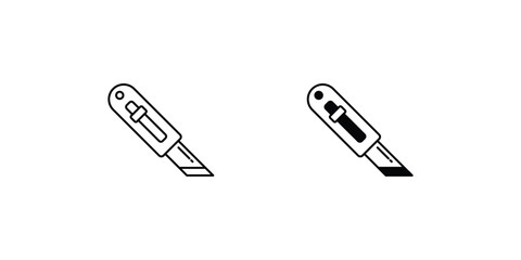 cutter icon with white background vector stock illustration