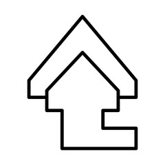 Curved Arrow Upicon Design