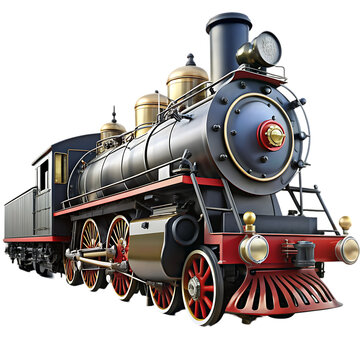vintage steam train black red wheels clip art preview