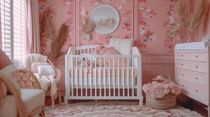 A whimsical and playful nursery with a touch of magic, expertly crafted by a seasoned designer with 10 years of experience, incorporating playful elements and imaginative details. using
