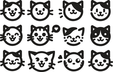 Fototapeta premium set of cats