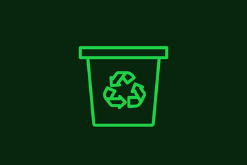 trash recycling illustration in flat style design. Vector illustration.