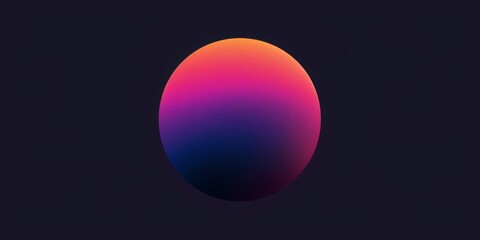 featureless perfectly smooth gradient across the entire image, smooth texture, image, color dark black - purple, left quadrant, magenta, quadrant, orange circle shape, quadrant, blue