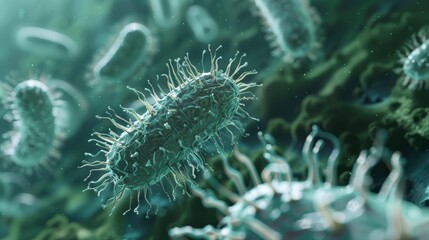 Bacteria virus cells image