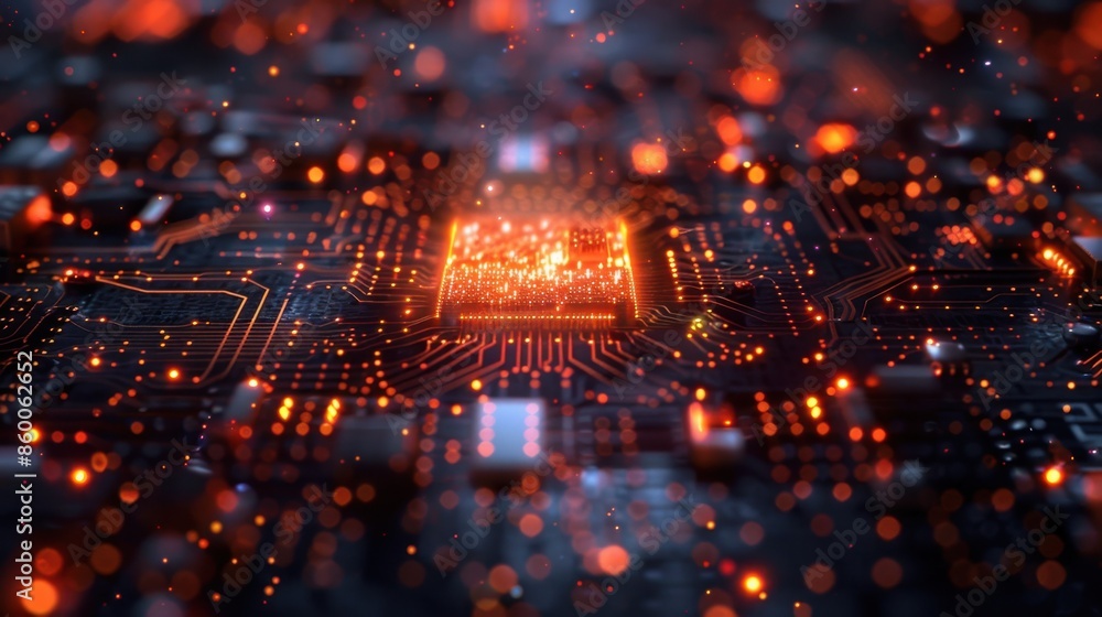 Poster illustration of quantum annealing process with abstract quantum circuit.