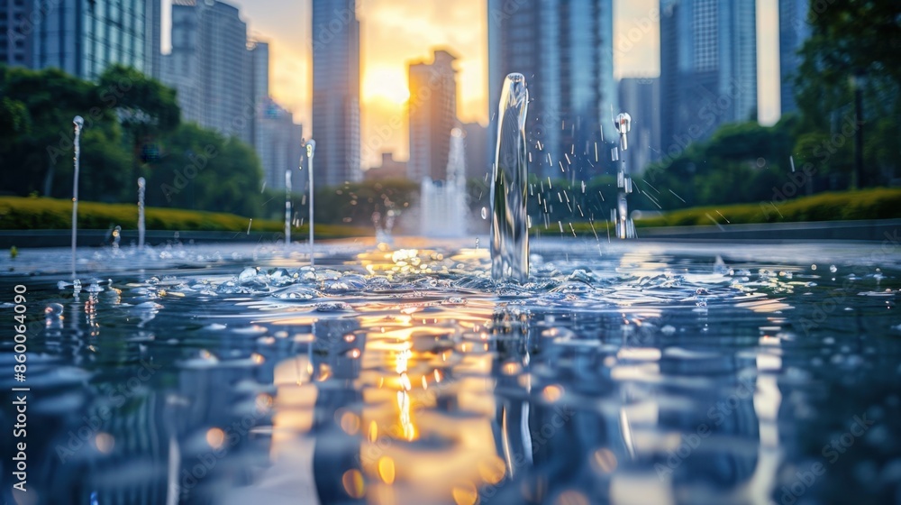 Aufkleber smart water management systems optimizing water usage in urban settings.