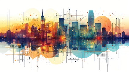 Obraz premium City official using data-driven insights for improving public services.