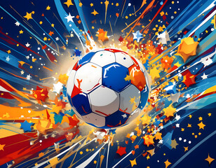  The 2024 European soccer competition is depicted with a burst of colors in a dynamic vector  _1(33)