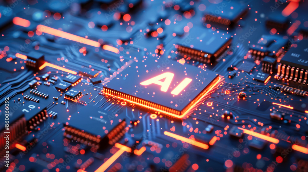  generic computer motherboard driven by an artificial intelligence processor