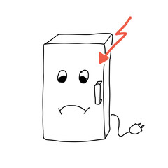 K&uuml;hlschrank ungl&uuml;cklich, kaputt oder einfach leer