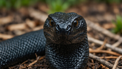 Naklejka premium snake in the grass