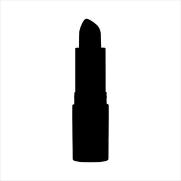 recommend clip art: Lipstick vector silhouette isolated on white background. Lipstick icon illustration design.