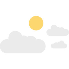 Cloudy Day Icon Flat Icon