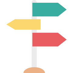 Signpost Icon Flat Icon