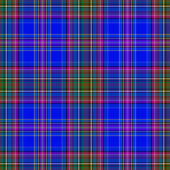 Tartan plaid pattern. Seamless check plaid in blue, red, and yellow for flannel shirt, bag, underwear, pyjamas, or other modern textile print,EPS 10.