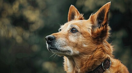 a dog with a dog collar portrait 