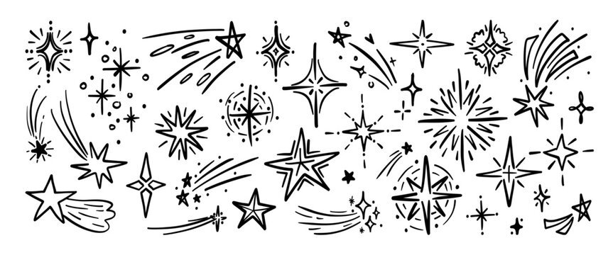 Hand drawn doodle vector set. Collection of cute hand drawn doodle.
